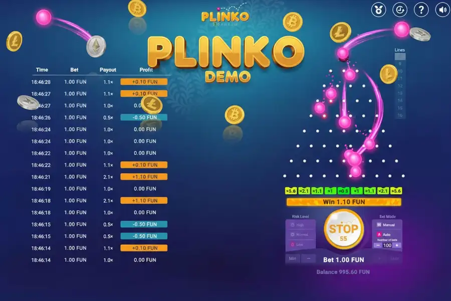 Plinko multiplier board